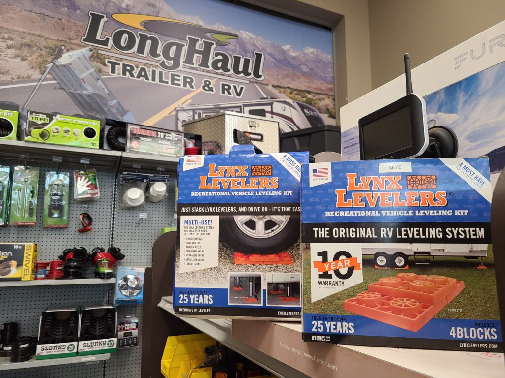 RV Leveling Kit (Lynx Levelers) for leveling your travel trailer during camping season or for storing your RV over the Winter