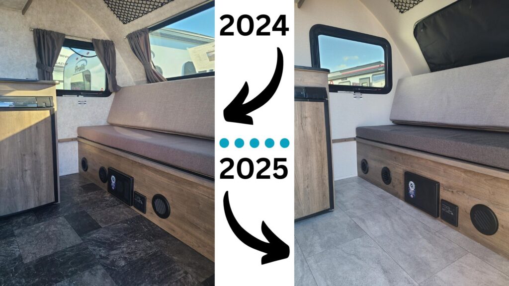 light weight 2025 Prolite trailer upgraded interior compared to to the 2024 Prolite trailers for sale.